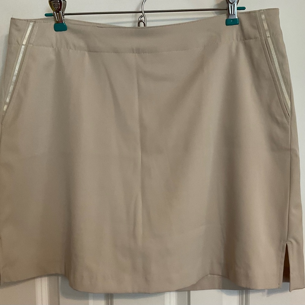 Beige Golf Skort with Pockets